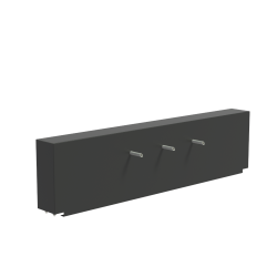 Vijvermuur Vast (incl Waterval 3 pipes + Pomp) - Aluminium (2500x250x600mm)