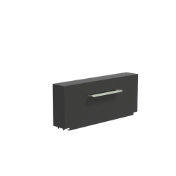 Vijvermuur Vast (incl Waterval 600 + Pomp) - Aluminium (1500x250x600mm)