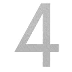 Huisnummer 4 - RVS (84x5x120mm)
