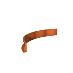 Keerwand binnenbocht - Cortenstaal (2000x2000x300mm)