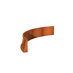 Keerwand binnenbocht - Cortenstaal (2000x2000x400mm)