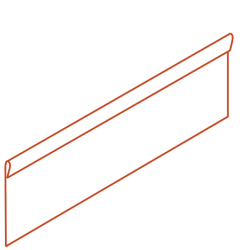 Kantopsluiting Geplet - Cortenstaal 10 St. (2300x2x290mm)