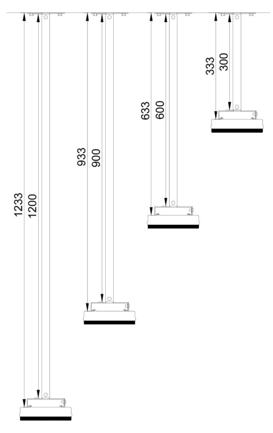 Heatstrip Intense Verlengde Montagebeugel (1200mm)