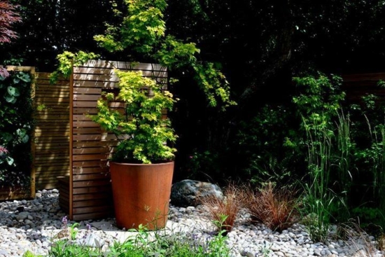 Plantenbak CONIC Schuin Rond - Cortenstaal (600x600mm)