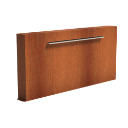 Vijvermuur Vrijstaand (incl Waterval 1500 + Pomp) - Cortenstaal (2500x250x1200mm)