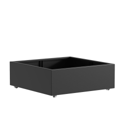 Plantenbak CARREZ met Wielen Vierkant - Aluminium (1200x1200x400mm)