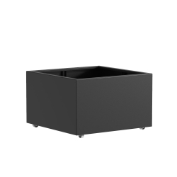 Plantenbak CARREZ met Wielen Vierkant - Aluminium (1000x1000x600mm)