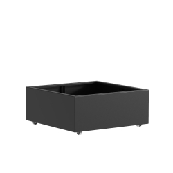 Plantenbak CARREZ met Wielen Vierkant - Aluminium (1000x1000x400mm)
