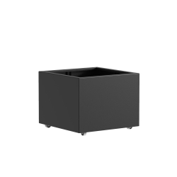 Plantenbak CARREZ met Wielen Vierkant - Aluminium (800x800x600mm)
