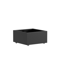 Plantenbak CARREZ met Wielen Vierkant - Aluminium (800x800x400mm)