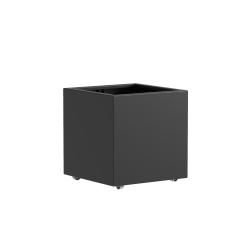 Plantenbak CARREZ met Wielen Vierkant - Aluminium (700x700x700mm)