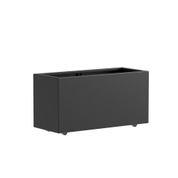 Plantenbak CARREZ met Wielen Rechthoek - Aluminium (1200x500x600mm)