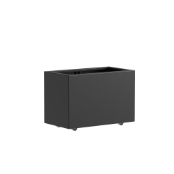 Plantenbak CARREZ met Wielen Rechthoek - Aluminium (900x500x600mm)