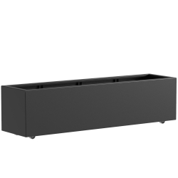 Plantenbak CARREZ met Wielen Rechthoek - Aluminium (2000x500x500mm)