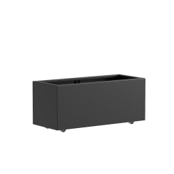 Plantenbak CARREZ met Wielen Rechthoek - Aluminium (1200x500x500mm)