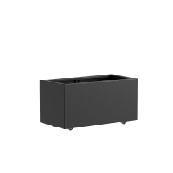 Plantenbak CARREZ met Wielen Rechthoek - Aluminium (1000x500x500mm)